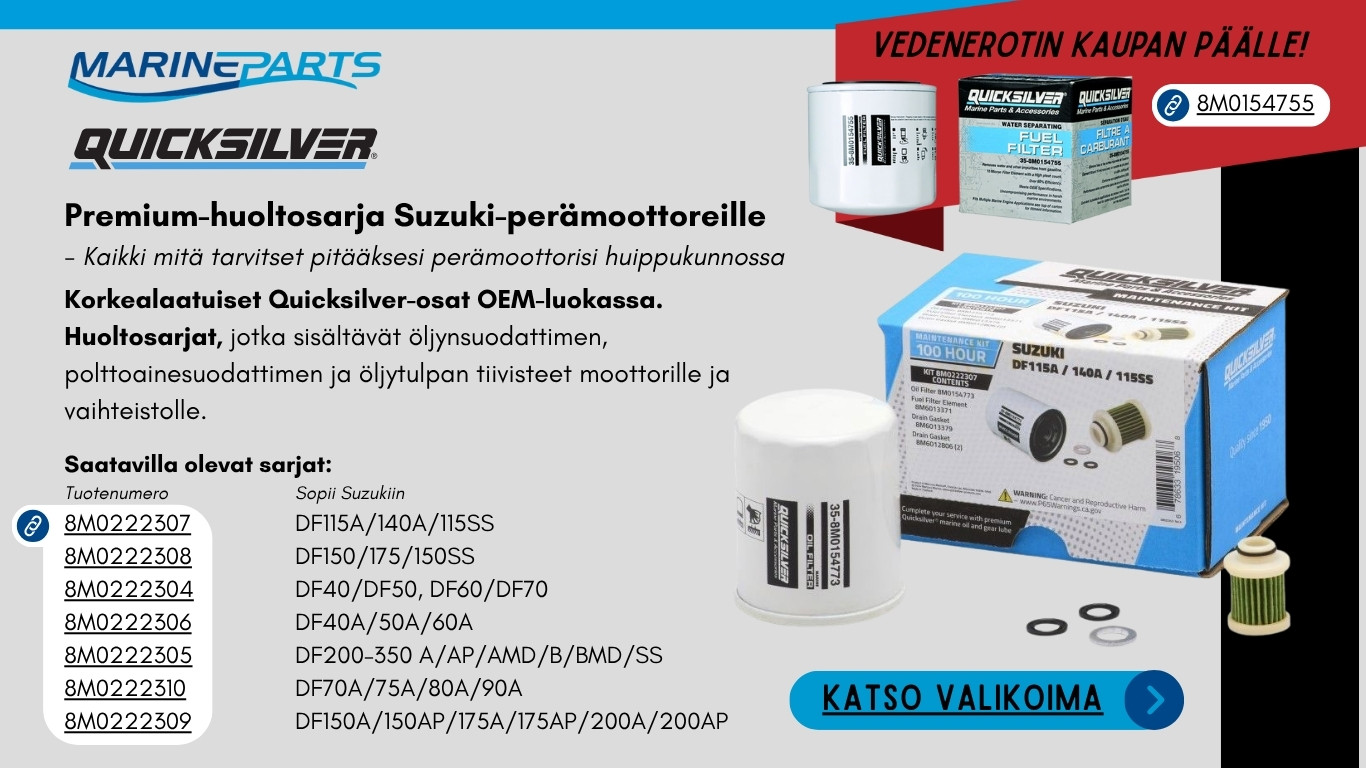 Quicksilver/Suzuki servicekit – kampanj (Suzuki-länk)